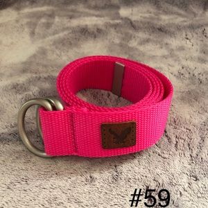 Women Sz Small Double O-Ring Nylon Belt New American Eagle Outfitters Pink 90s